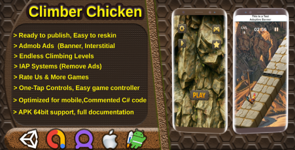 Climber Chicken Getting Over It - Complete Game Template / Project - Unity Games