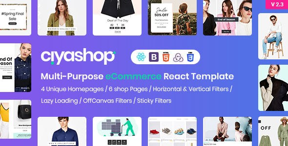 CiyaShop - Multi-Purpose eCommerce React Template