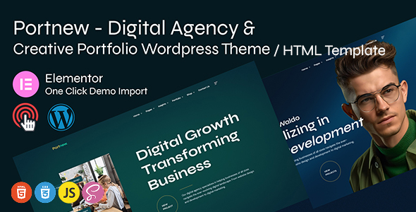 Portnew - Creative Agency Template and WordPress Theme