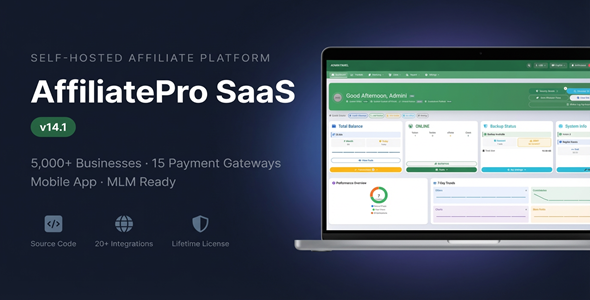 AffiliatePro SaaS – Affiliate & Vendor System + Mobile App, AI, Telegram