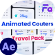 Travel Counters Pack – Luggage Weight, Weather, Booking Calendar, Route Progress, Checklist UI - VideoHive Item for Sale