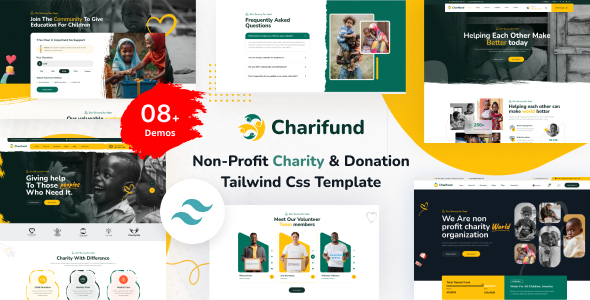 Charifund - Charity Donation & Fundraising NGO Tailwind CSS Template