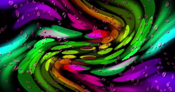 Abstract colorful twirl animation. Multicolor liquid background.