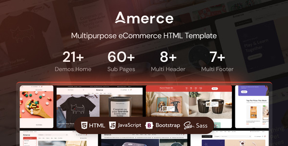 Amerce – Multipurpose eCommerce HTML, Bootstrap Template
