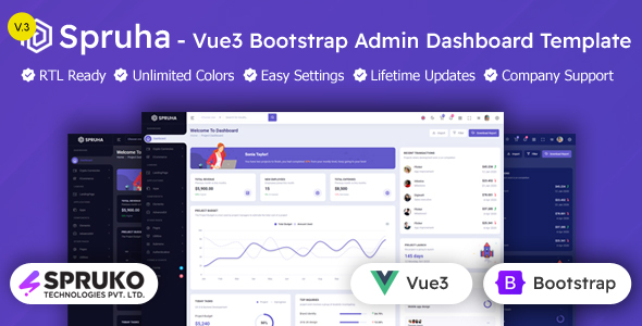 Spruha – Vue Admin Template