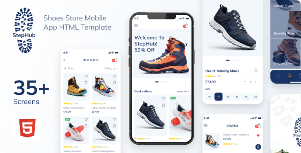 StepHub - Shoes Store & eCommerce HTM Mobile App