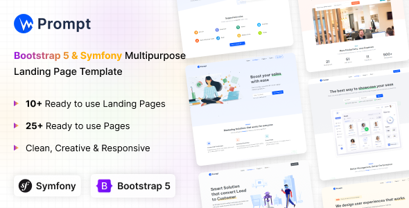 Prompt - Symfony Modern & Multipurpose Landing Page Template