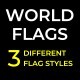 World Flags Loop – 3 Styles | MOGRT - VideoHive Item for Sale