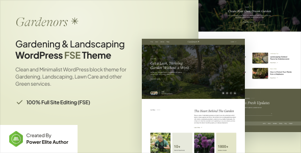 Gardenors – Gardening & Landscaping Gutenverse FSE WordPress Block Theme