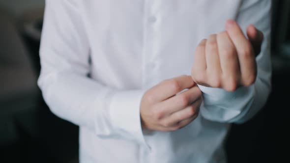 Young Man Going To a Business Meeting. Dressing for Celebration Event, Business Meeting or Wedding