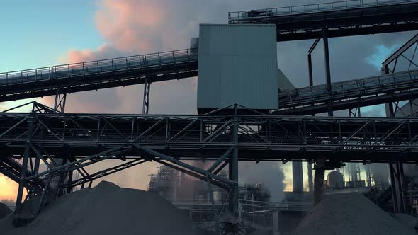 Belt Conveyors and Other Metal Structures on the Territory of the Plant