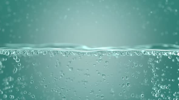 Water surface and with air bubbles underwater alt