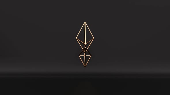 Gold 3D Gold Ethereum Solo Rotate