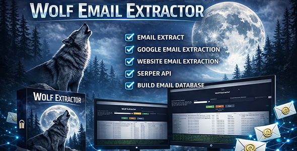 Wolf Email Extractor, Scrapper, Lead Generator