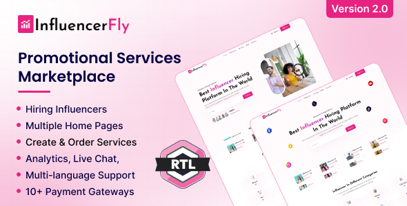 InfluencerFly - Promotional Services Marketplace