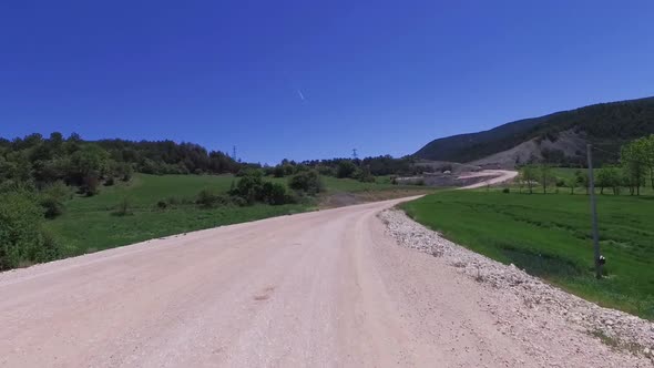 Ongoing road construction.