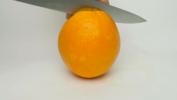 Slicing An Orange In Half