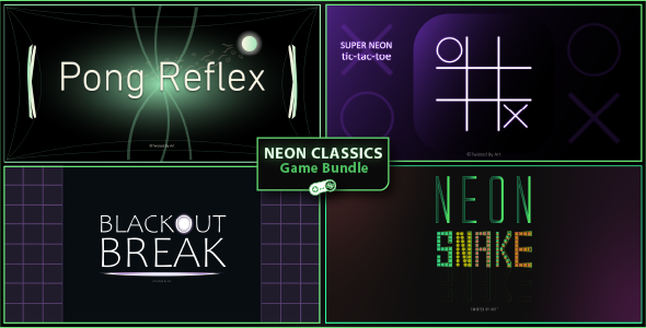 Neon Classics Game Bundle - HTML5 Game Template
