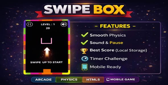 Swipe Box - HTML5 - Construct 3