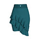 Women High Waist Asymmetrical Ruffle Mini Skirt | Marvelous / Clo3d / obj / fbx - 3DOcean Item for Sale