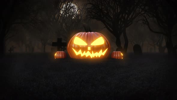 Halloween Pumpkin Background Looped 4K