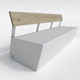 Outdoor Bench- Escofet ZUERA - 3DOcean Item for Sale