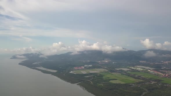Aerial view green scenery of Balik Pulau
