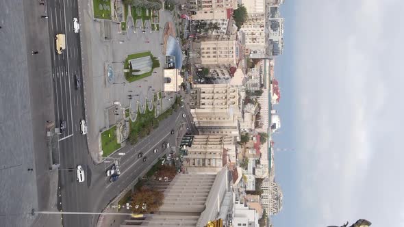 Vertical Video Kyiv Ukraine Independence Square Maidan