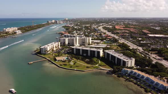 Aerial Video Waterfront Apartment Condos Jupiter Fl Indian River