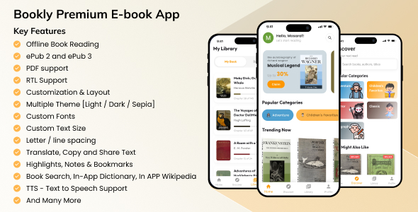 Bookly - Advanced Native Flutter eBook and PDF Reader