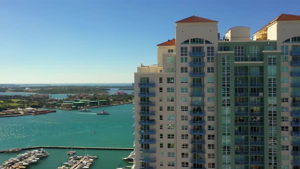 The Yacht Club At Portofino Miami Beach Pull Out Aerial Video