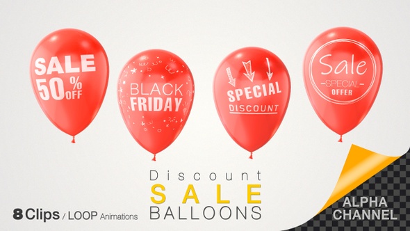 Black Friday Discount Sale Balloons
