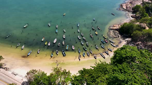 Famous tropical scenery at Vitoria state of Espirito Santo Brazil