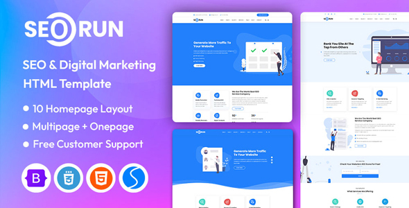 Seorun – SEO, Digital Marketing HTML5 Template