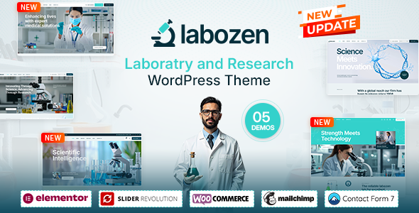 Labozen - Science Research & Laboratory WordPress Theme