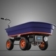 Electric Purple Poly Hopper Utility Cart Wagon Trailer Trolley 4 - 3DOcean Item for Sale
