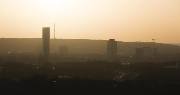 View at the posttower in bonn, Germany