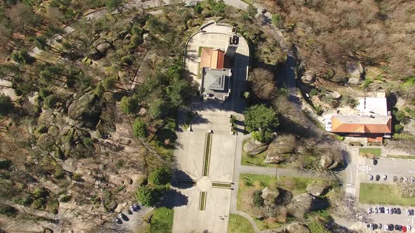 Sanctuary of Penha Top View. Guimarães, Portugal