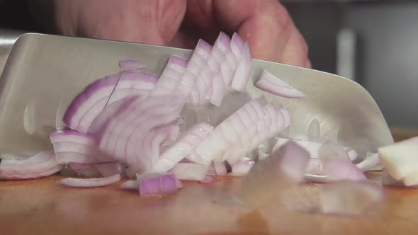 Cutting An Onion Bulb