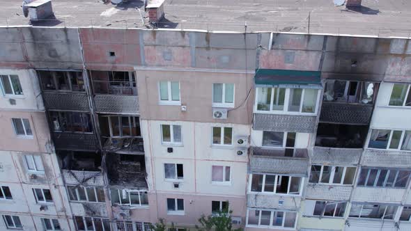 Residential Building Destroyed By the War in Ukraine