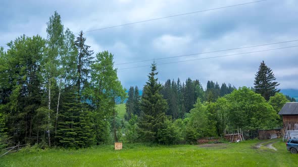 Panoramic Timelapse of Beautiful Countryside of Romania