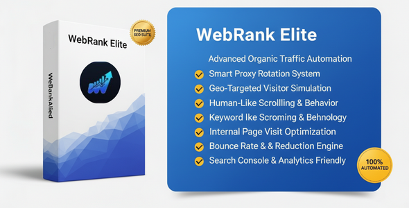 WebRank Elite – SEO Performance & Website Organic Traffic Generator Bot
