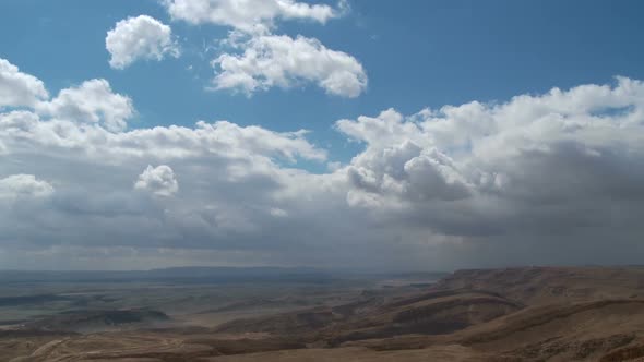 Clouds Time-lapse over the Negev Desert in Israel