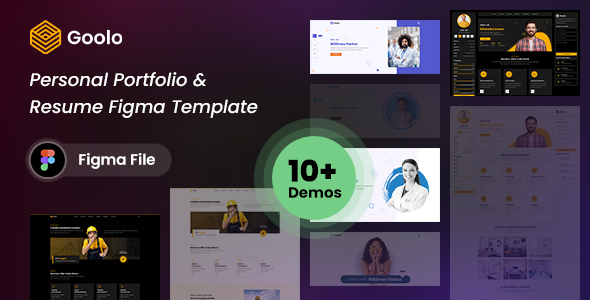 Goolo | Multi Resume Personal Portfolio Figma Template