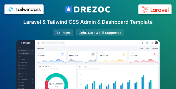Drezoc - Laravel & Tailwind Admin Template