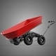 Red Electric Engine Dump Cart Tilting Bed Wheel Barrow Unload Ev - 3DOcean Item for Sale