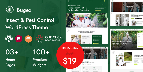 Bugex - Insect Extermination & Pest Control WordPress Theme