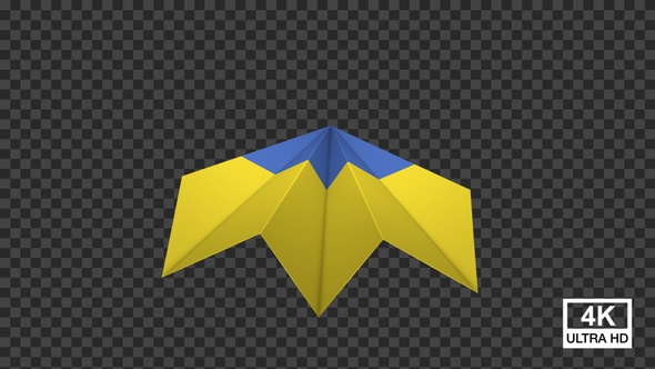 Paper Airplane Of Ukraine Flag