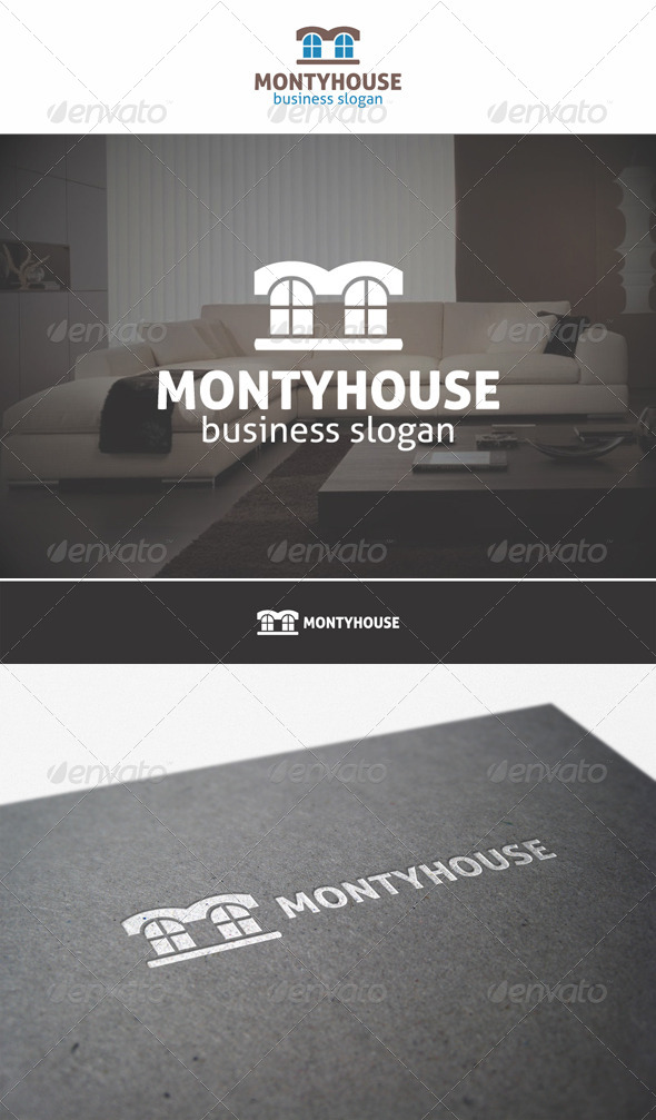 Monty House Building Logo