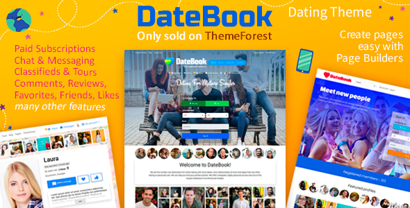 DateBook - Multilingual Feature-Rich Dating WordPress Theme
